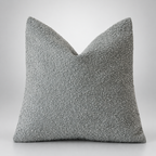 Housse de coussin Fuwari en tissu bouclé, couleur gris ardoise