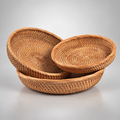 Set de 3 plateaux Minori en rotin tressé – vue principale