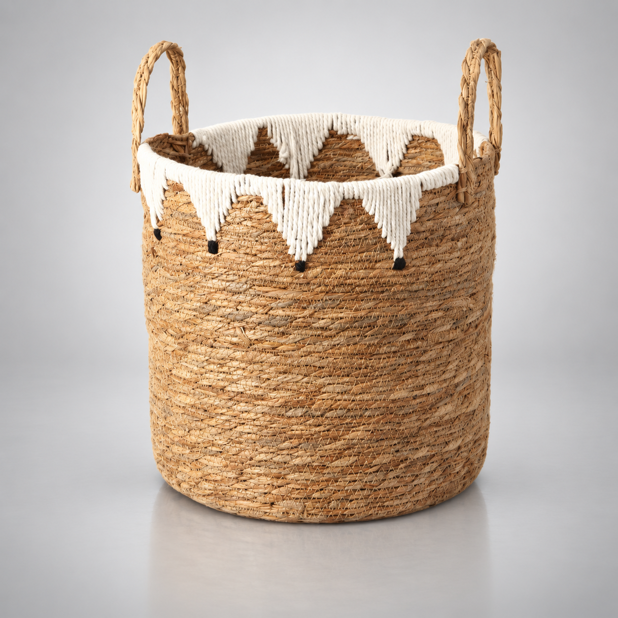 Corbeille à linge Wara en paille tressée – vue principale