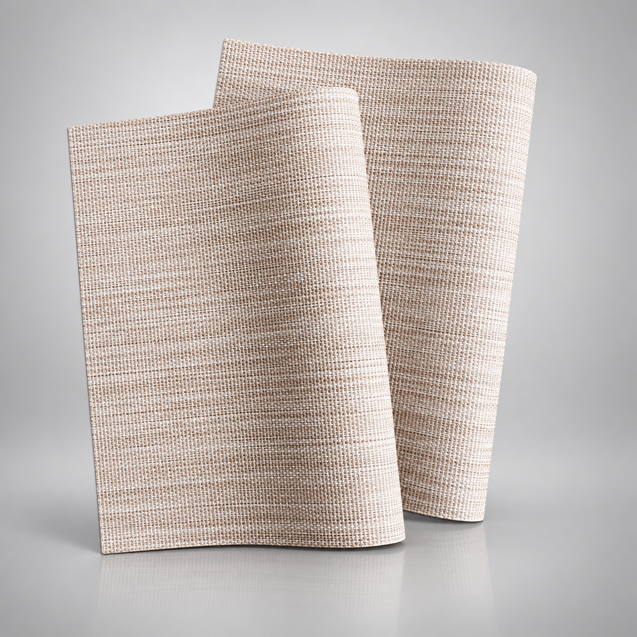 Lot de 4 sets de table Tsumugi, couleur beige clair