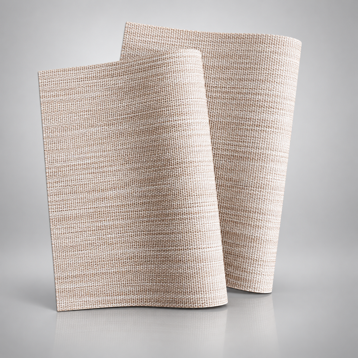 Lot de 4 sets de table Tsumugi, couleur beige clair